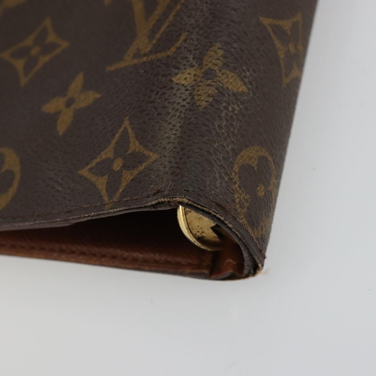 LOUIS VUITTON Monogram Agenda MM Day Planner Cover R20105 LV Auth 178870
