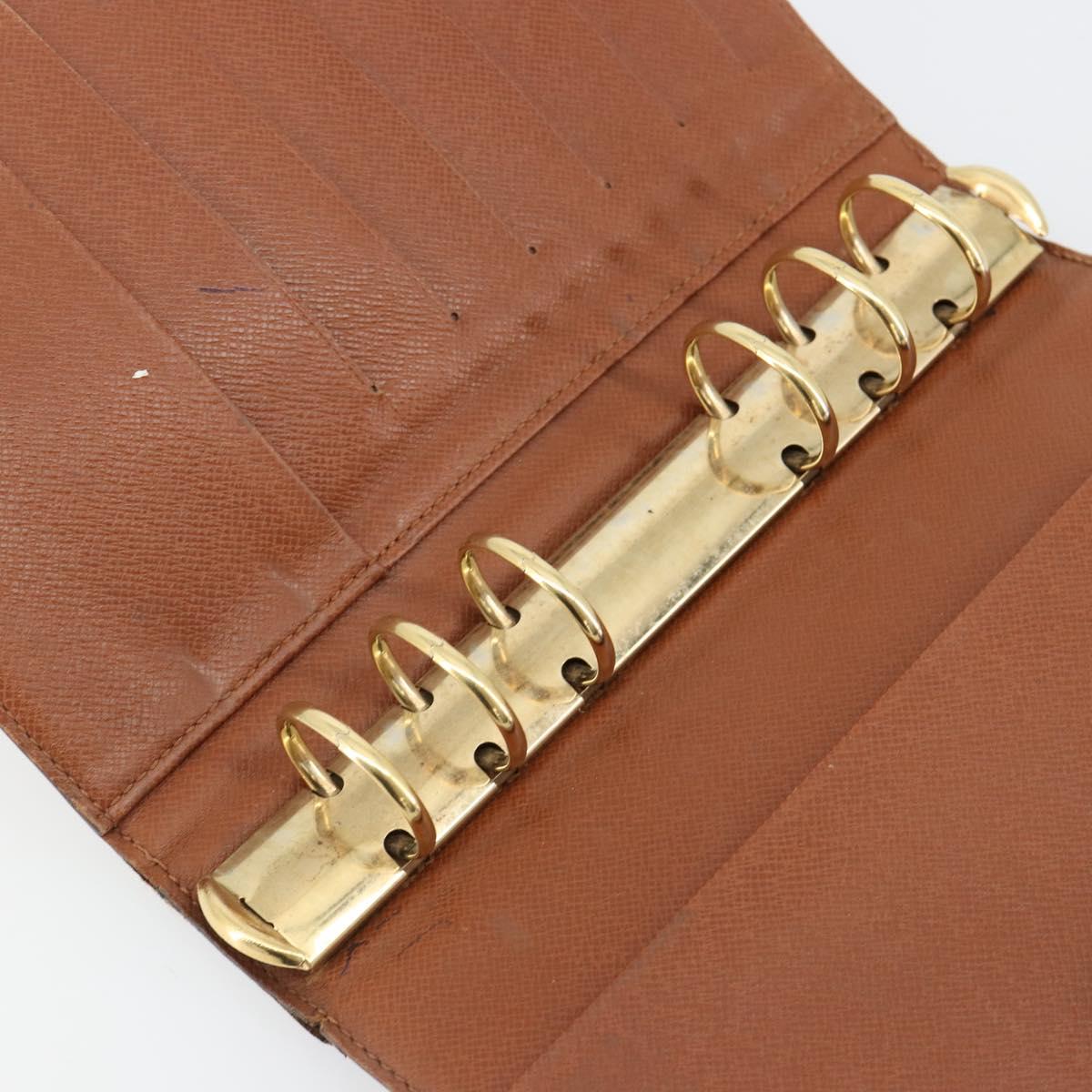 LOUIS VUITTON Monogram Agenda MM Day Planner Cover R20105 LV Auth 178870