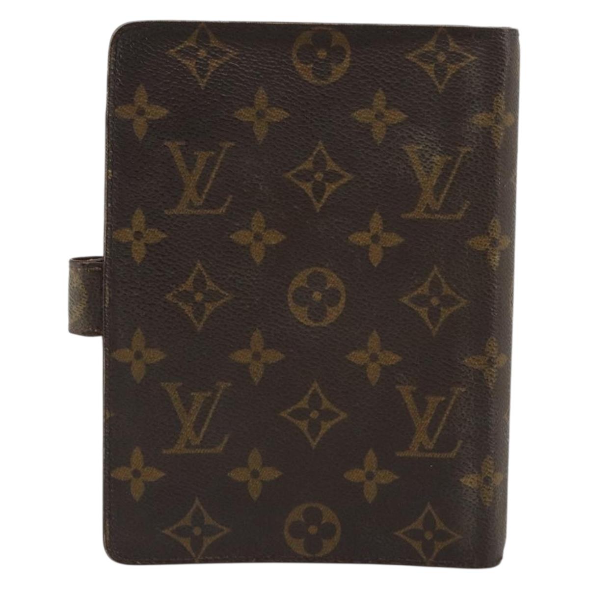 LOUIS VUITTON Monogram Agenda MM Day Planner Cover R20105 LV Auth 178870