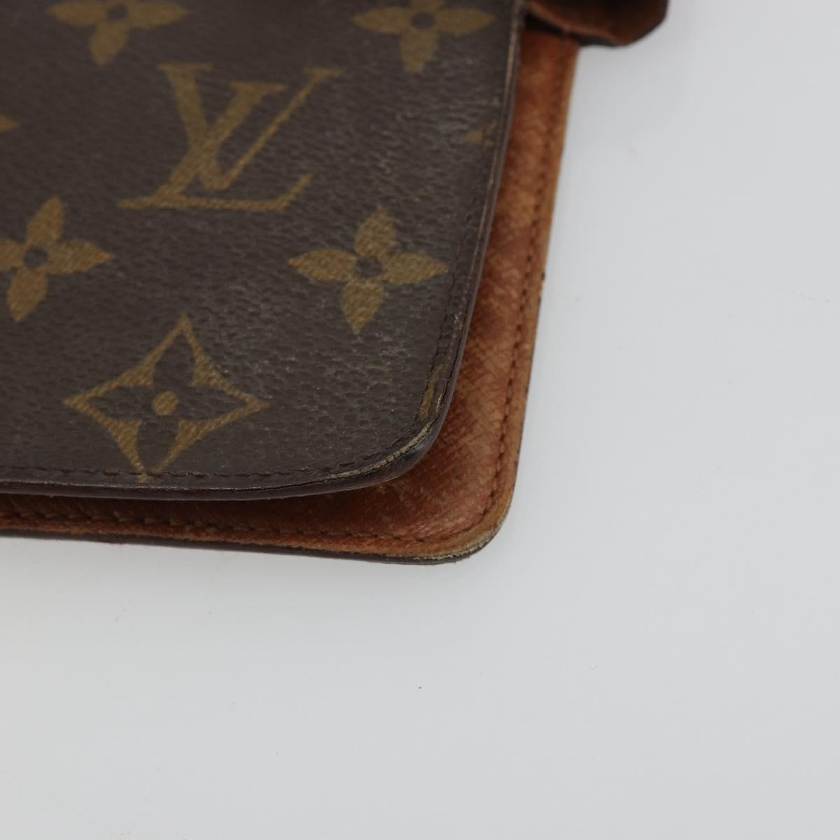 LOUIS VUITTON Monogram Agenda MM Day Planner Cover R20105 LV Auth 178870