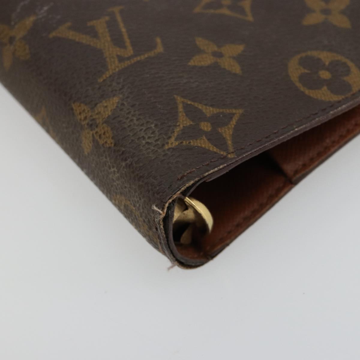 LOUIS VUITTON Monogram Agenda MM Day Planner Cover R20105 LV Auth 178870