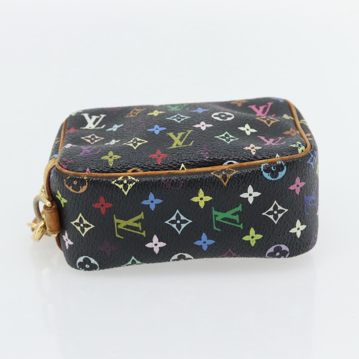 LOUIS VUITTON Monogram Multicolor Trousse Wapity Pouch Black M58034 Auth 178884