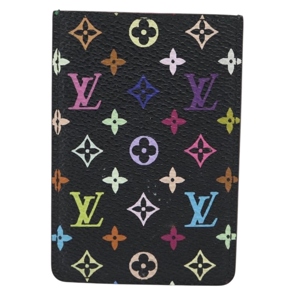 LOUIS VUITTON Monogram Multicolor Etui Miroir Mirror Black M92651 Auth 178885A