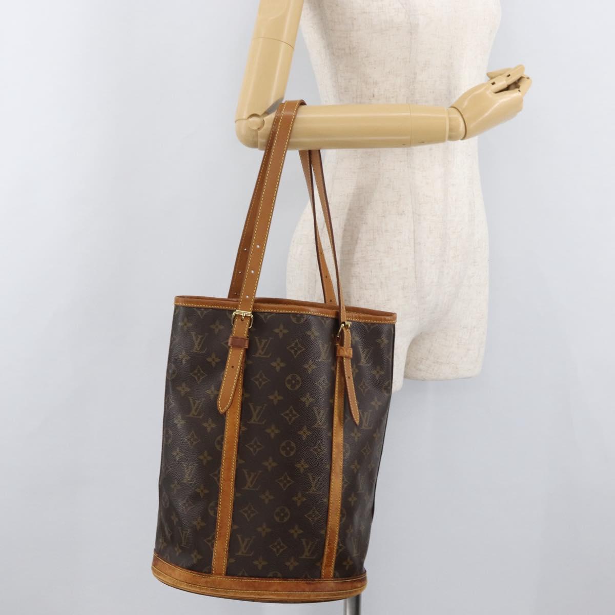 LOUIS VUITTON Monogram Bucket GM Shoulder Bag M42236 LV Auth 178888