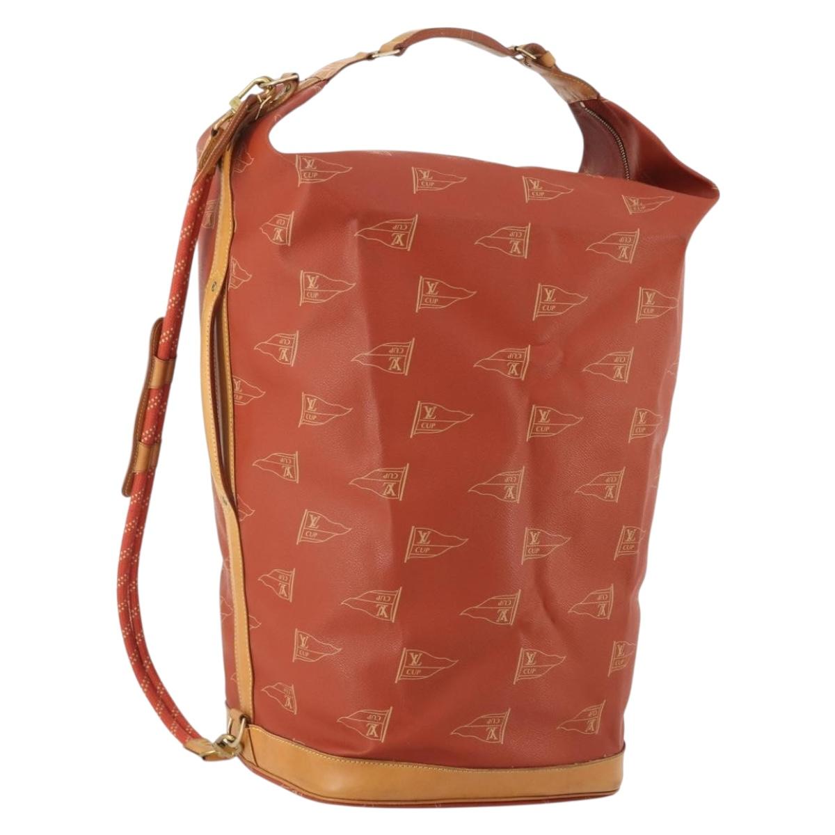 LOUIS VUITTON LV Cup Suck Marine Bag PVC Leather Aboganie M80022 LV Auth 178901