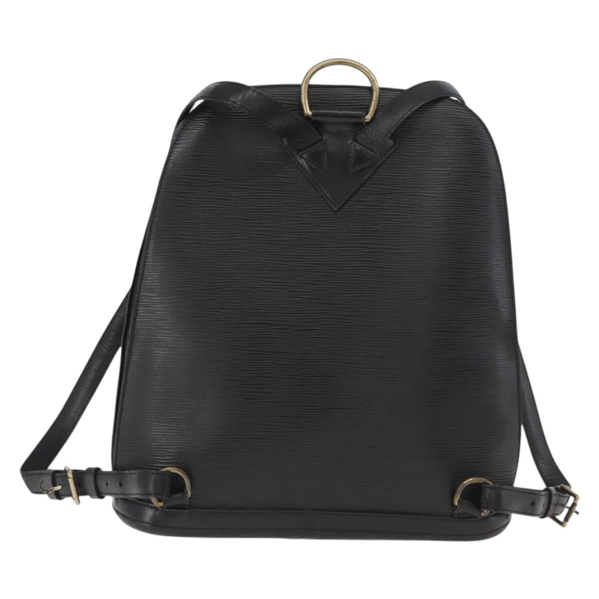 LOUIS VUITTON Epi Gobelins Backpack Black M52292 LV Auth 178907