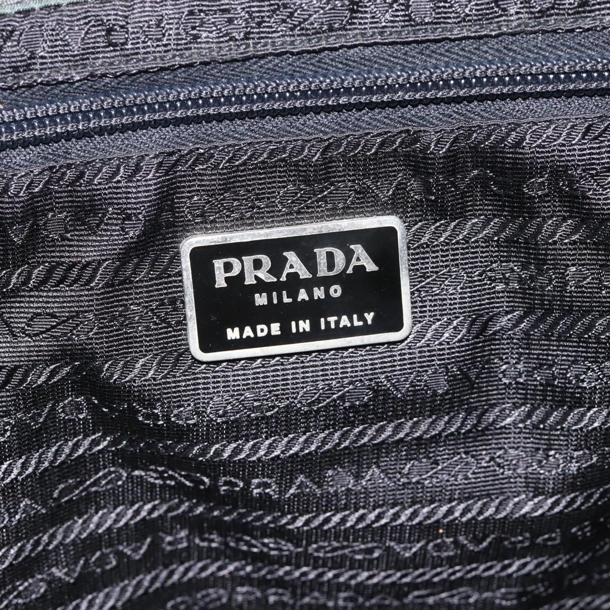 PRADA Backpack Nylon Green Silver Auth 178912