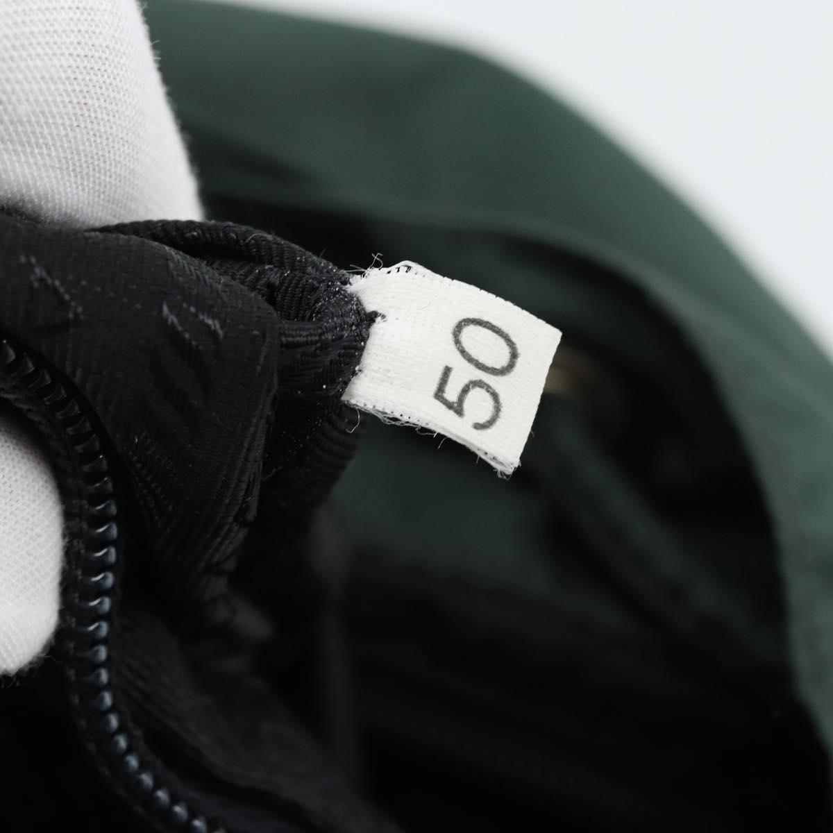 PRADA Backpack Nylon Green Silver Auth 178912