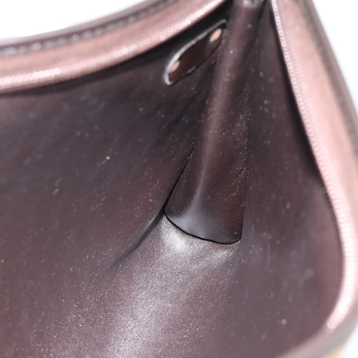 Christian Dior Trotter Canvas Shoulder Bag Beige Gold Auth 178914