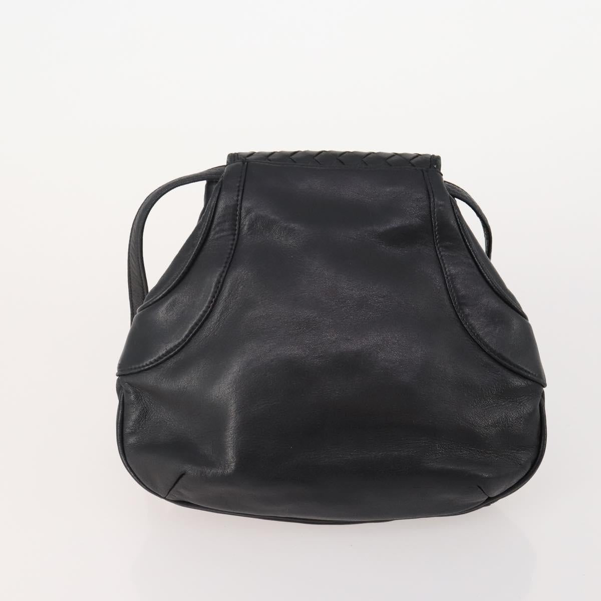 BALLY Chain Shoulder Bag Leather 2 Set Black Auth 178919
