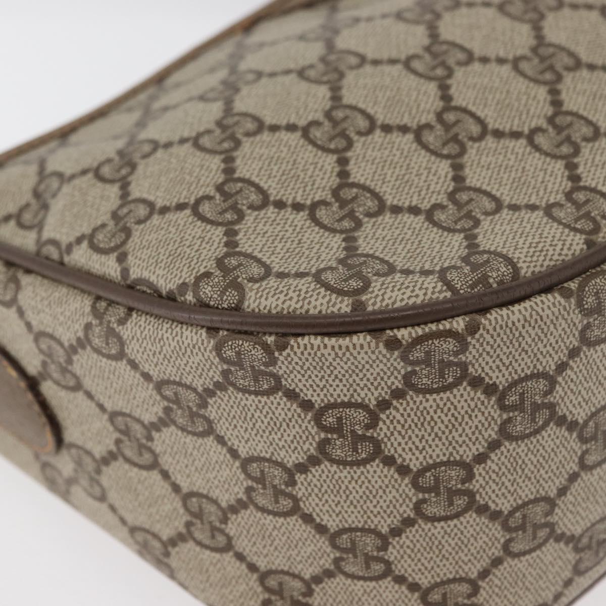 GUCCI GG Supreme Web Sherry Line Bag PVC Beige Gold 89 02 077 Auth 178937