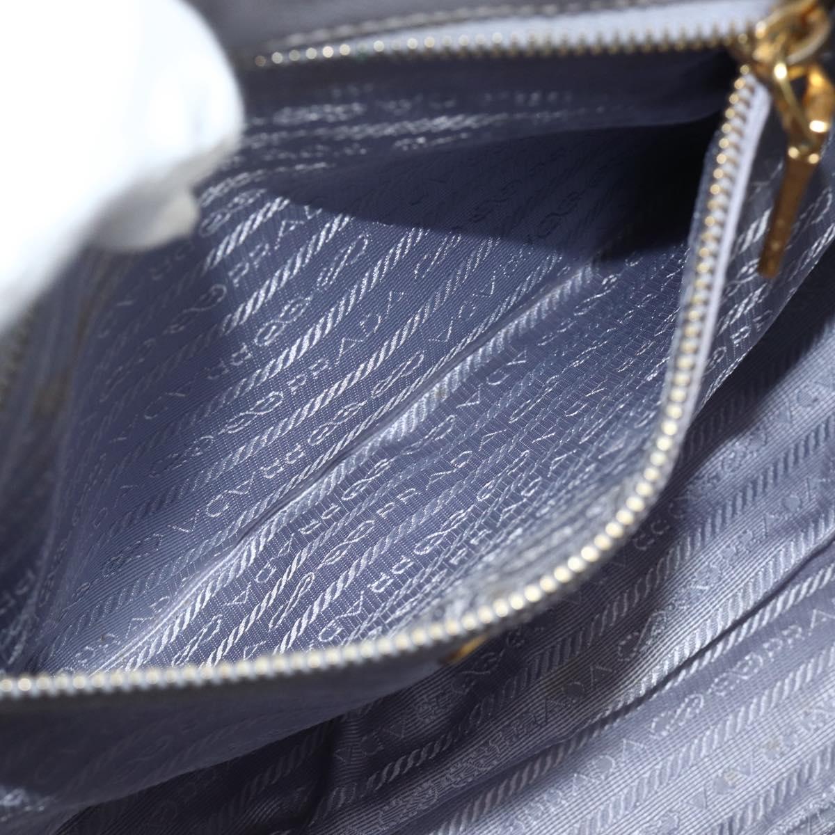 PRADA Galleria Hand Bag Safiano leather Gold Purple gray Auth 178941A