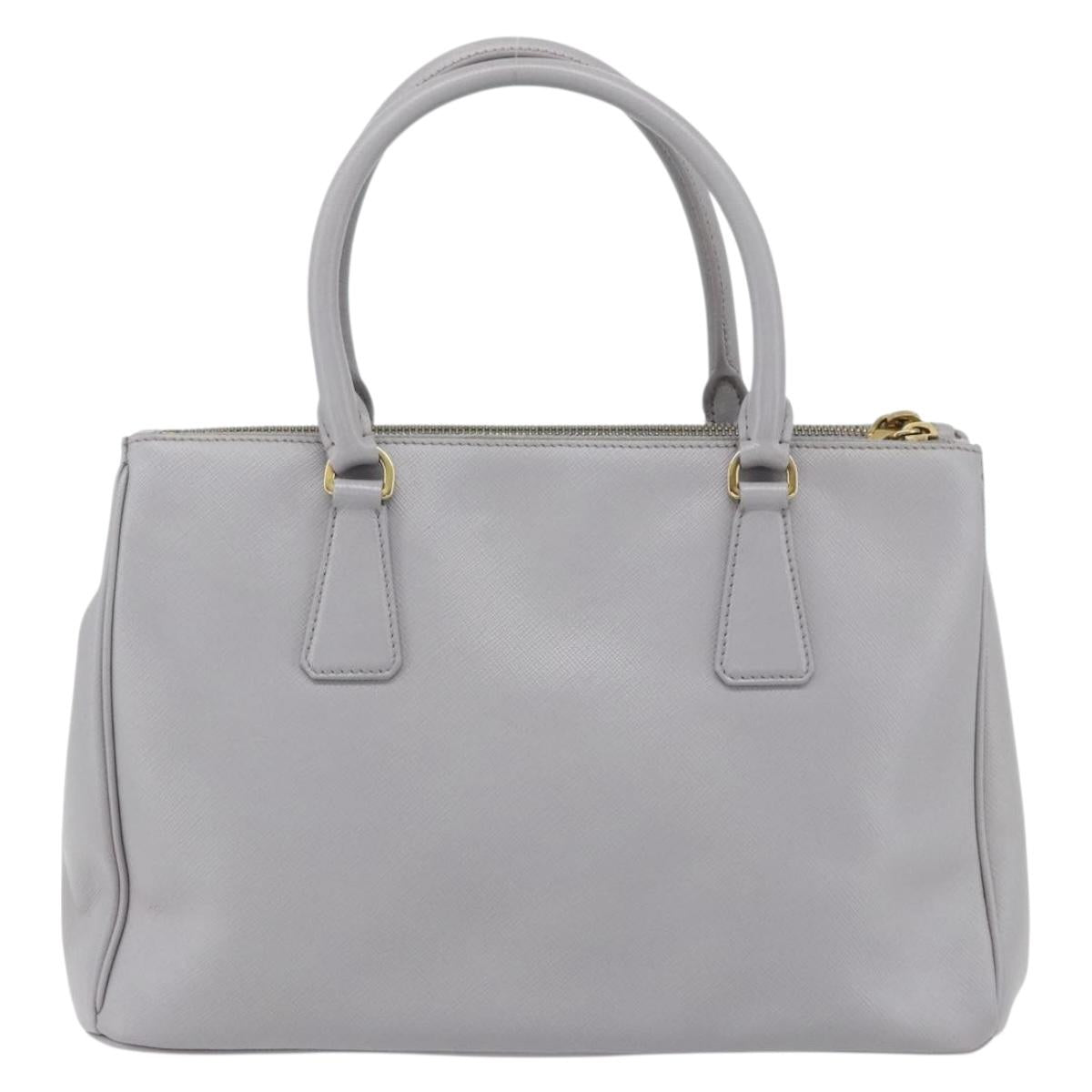 PRADA Galleria Hand Bag Safiano leather Gold Purple gray Auth 178941A