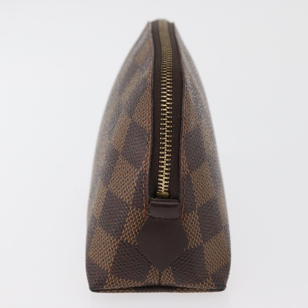 LOUIS VUITTON Damier Ebene Pochette Cosmetic PM Pouch N47516 LV Auth 178952