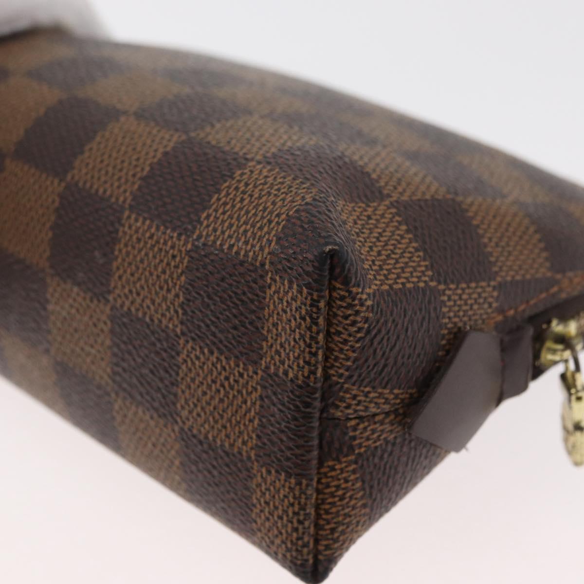LOUIS VUITTON Damier Ebene Pochette Cosmetic PM Pouch N47516 LV Auth 178952