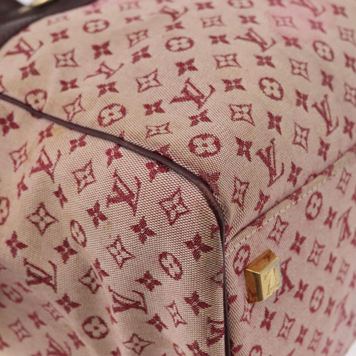 LOUIS VUITTON Monogram Mini Josephine GM Hand Bag Red M92213 LV Auth 178965