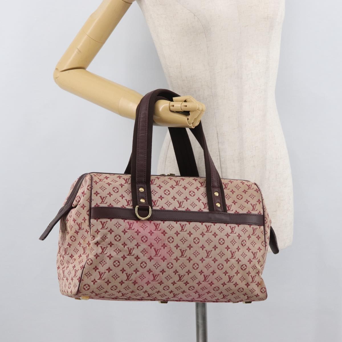 LOUIS VUITTON Monogram Mini Josephine GM Hand Bag Red M92213 LV Auth 178965