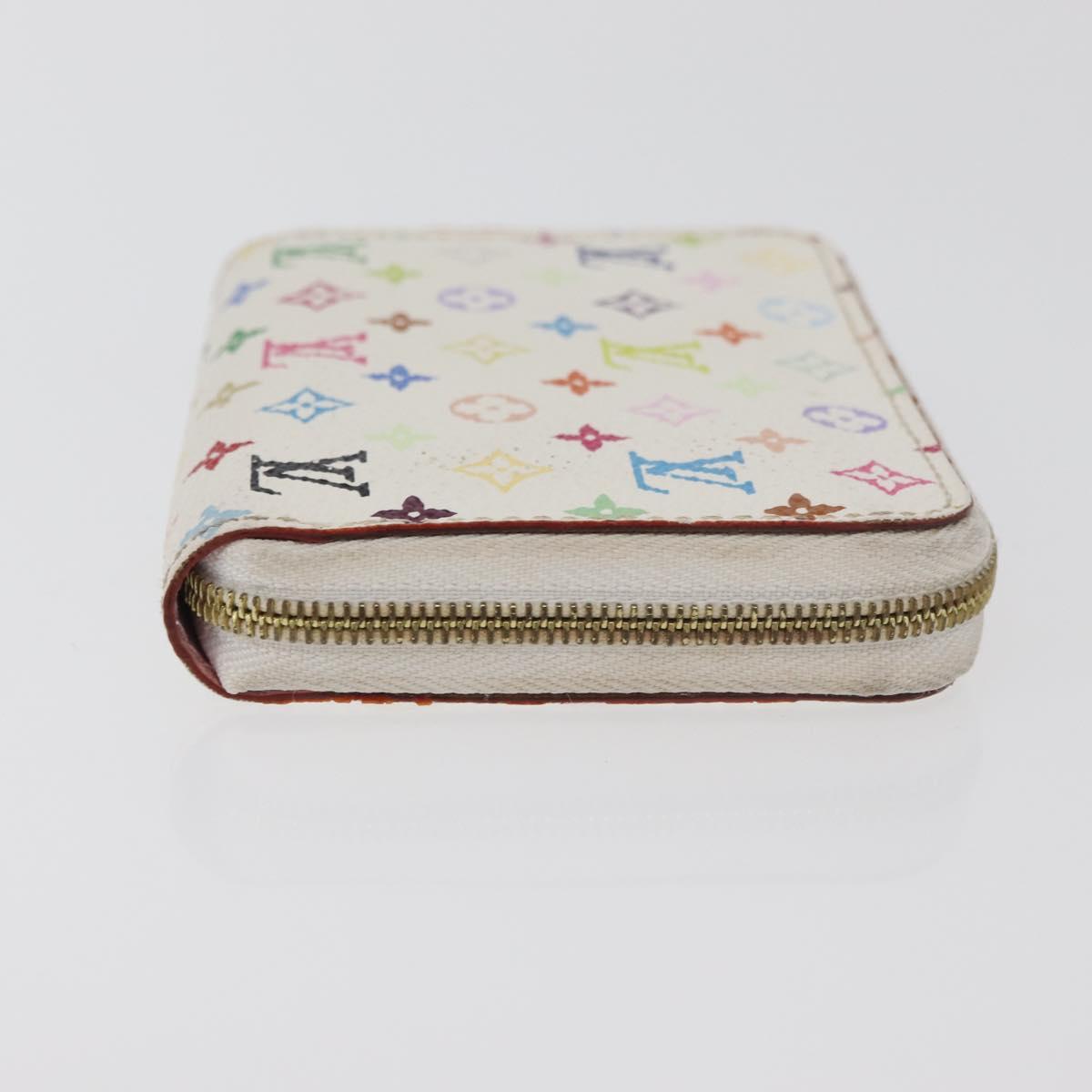LOUIS VUITTON Multicolor Zippy Coin Purse Coin Purse White M93741 Auth 178977A