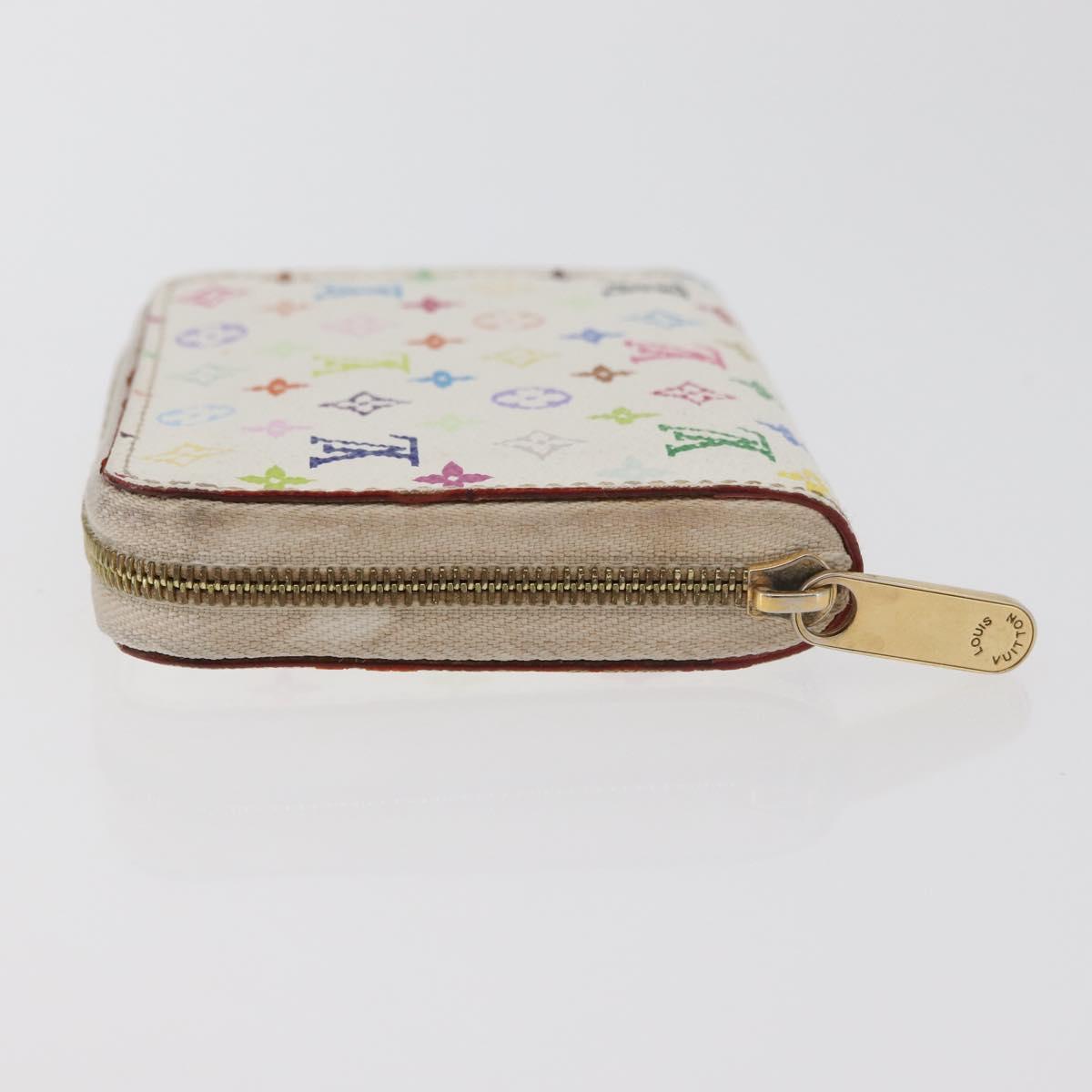 LOUIS VUITTON Multicolor Zippy Coin Purse Coin Purse White M93741 Auth 178977A