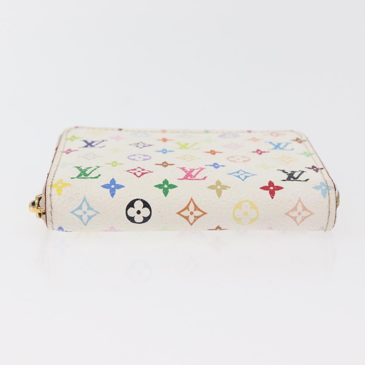 LOUIS VUITTON Multicolor Zippy Coin Purse Coin Purse White M93741 Auth 178977A