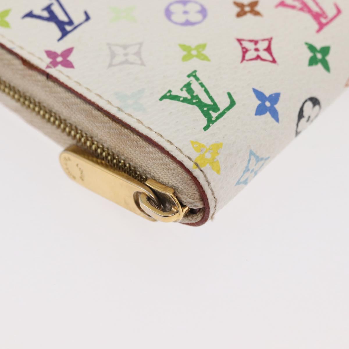 LOUIS VUITTON Multicolor Zippy Coin Purse Coin Purse White M93741 Auth 178977A
