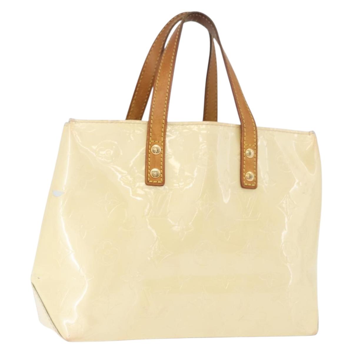 LOUIS VUITTON Monogram Vernis Reade PM Hand Bag Perle M91336 LV Auth 178983