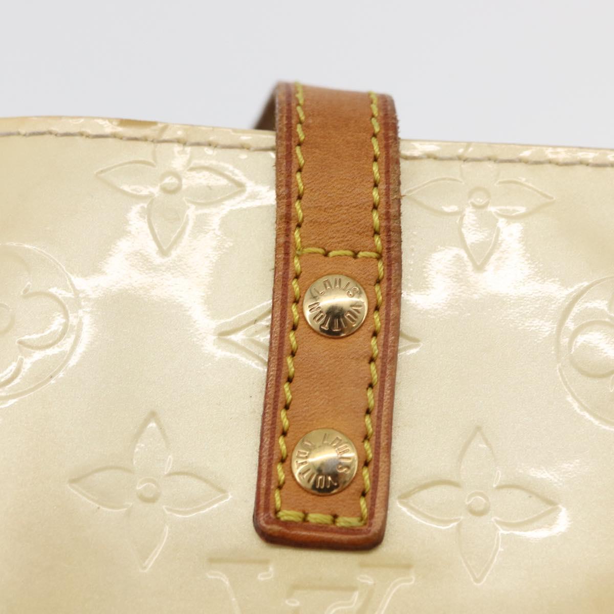 LOUIS VUITTON Monogram Vernis Reade PM Hand Bag Perle M91336 LV Auth 178983