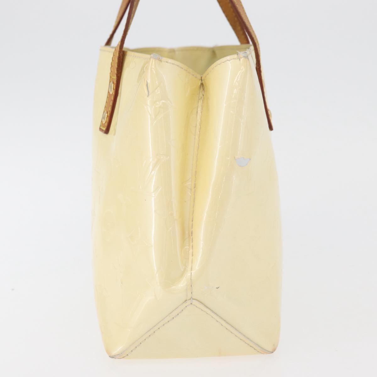 LOUIS VUITTON Monogram Vernis Reade PM Hand Bag Perle M91336 LV Auth 178983