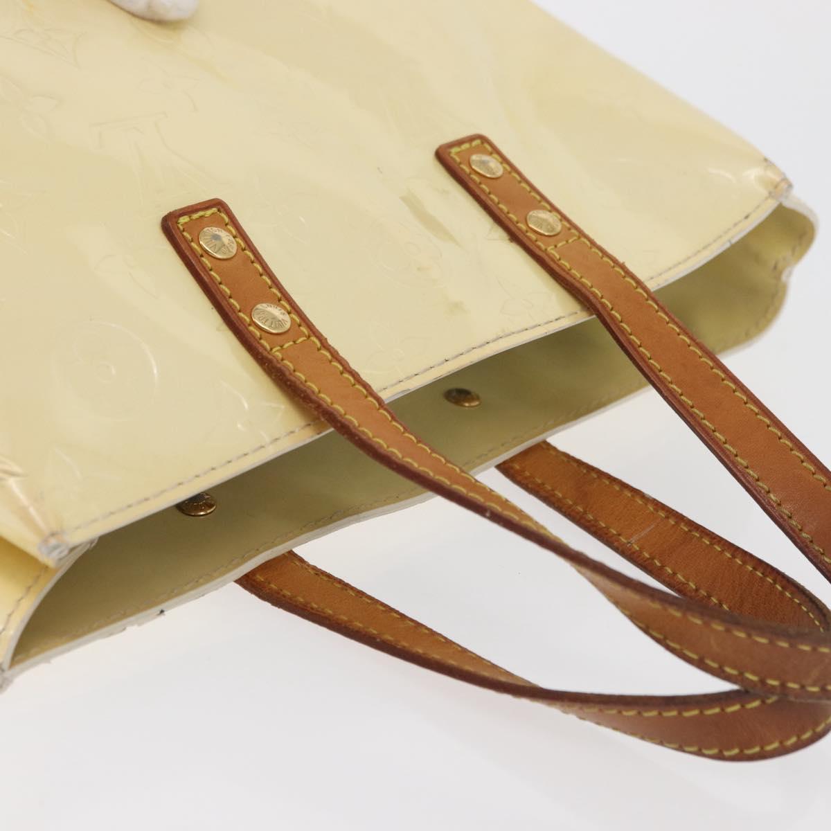 LOUIS VUITTON Monogram Vernis Reade PM Hand Bag Perle M91336 LV Auth 178983
