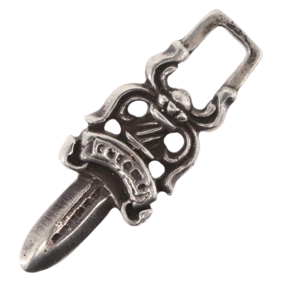 Chrome Hearts Dagger Charm Pendant Top Ag925 Silver Auth 178999M