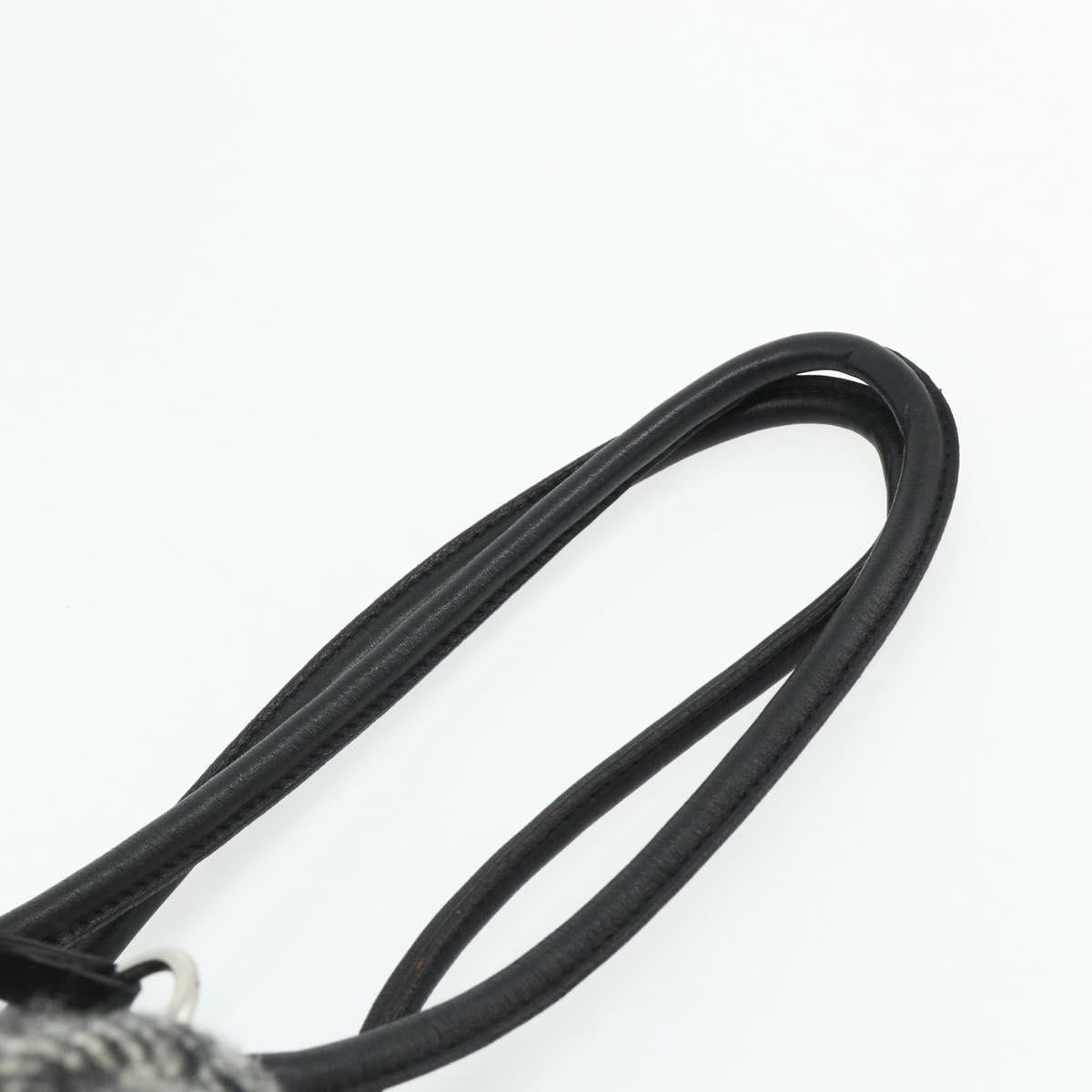 Miu Miu Shoulder Bag Tweed Black Silver Auth 179013A