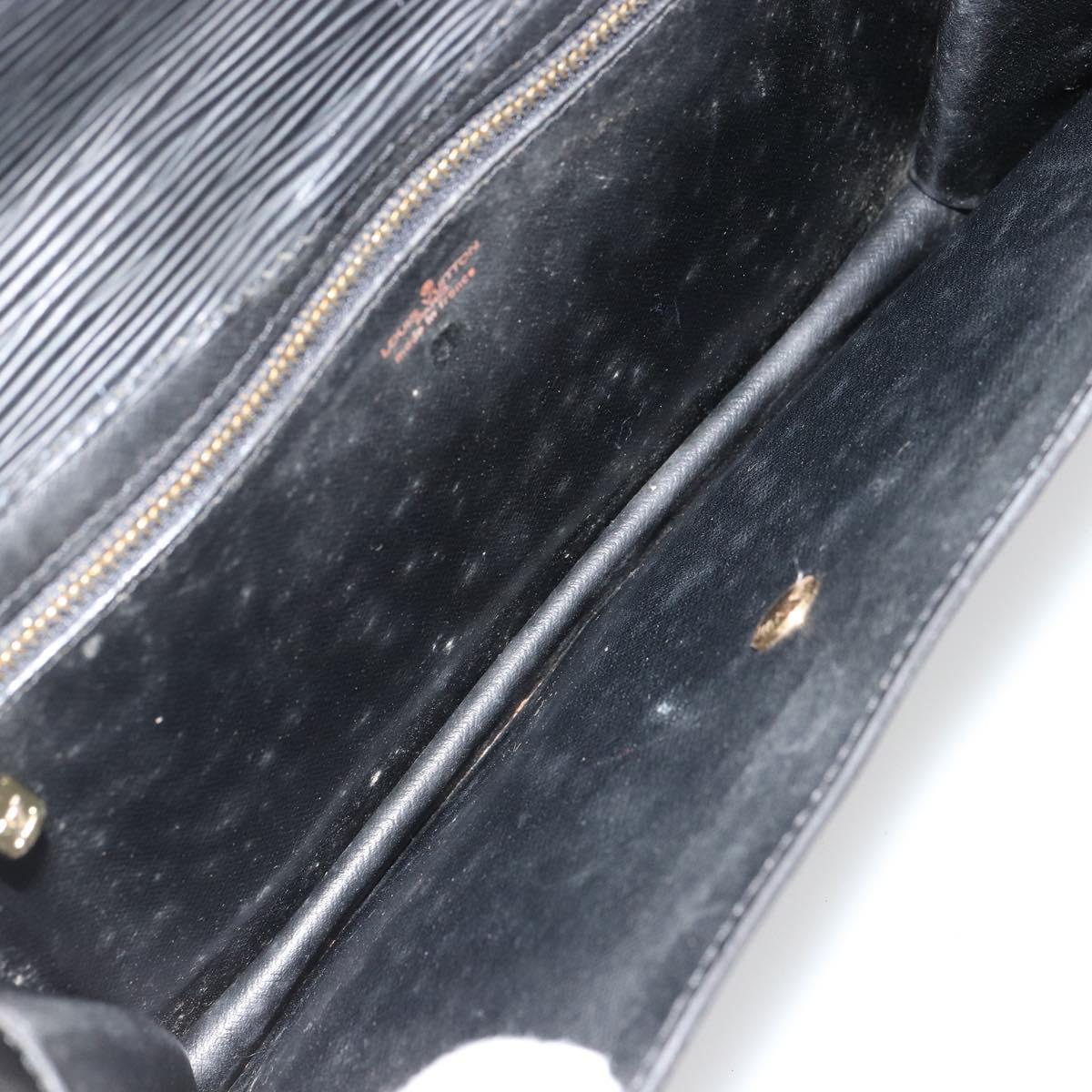 LOUIS VUITTON Epi Montaigne 27 Clutch Bag Black M52652 LV Auth 179016