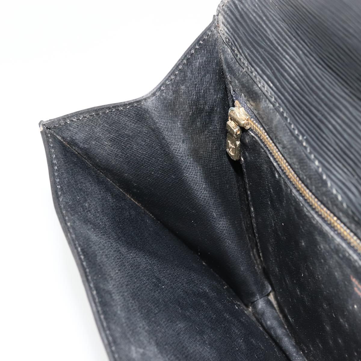 LOUIS VUITTON Epi Montaigne 27 Clutch Bag Black M52652 LV Auth 179016