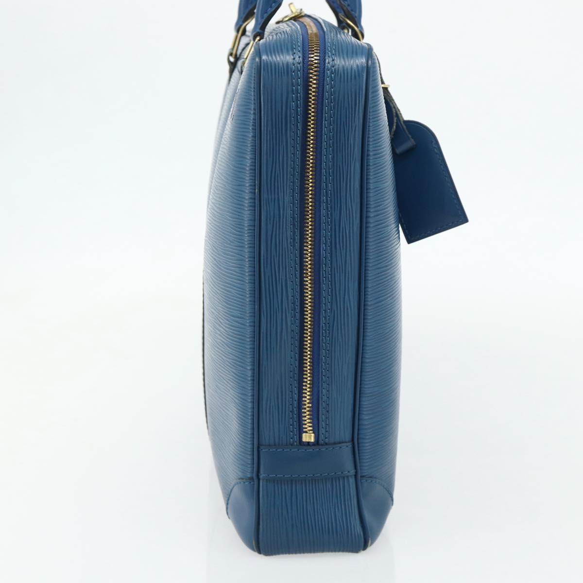 LOUIS VUITTON Epi Porte Documents Voyage Business Bag Blue M41144 LV Auth 179019
