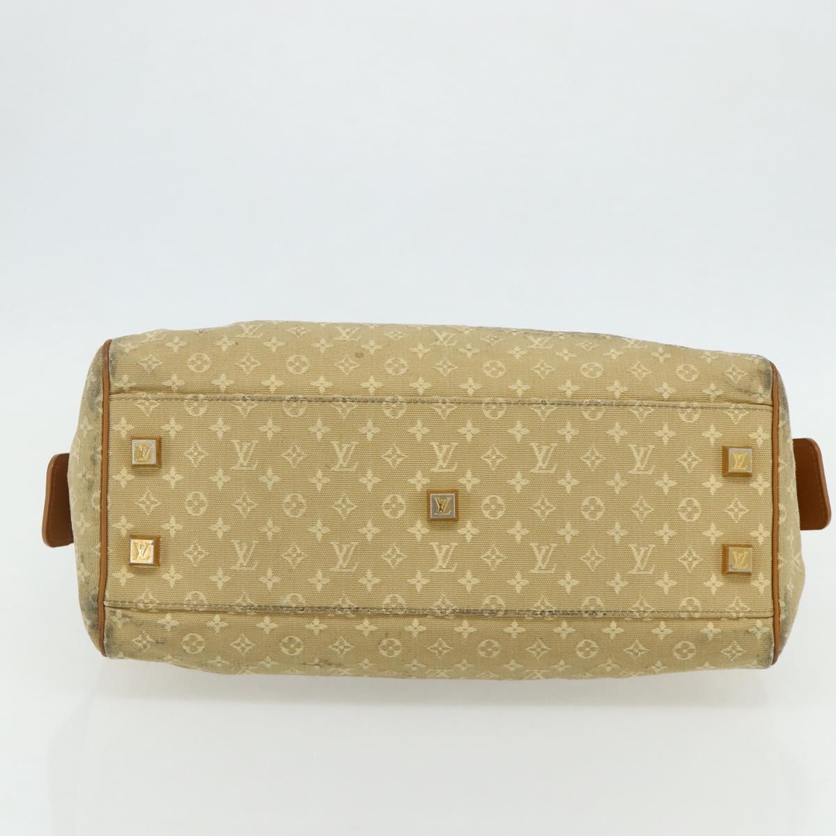 LOUIS VUITTON Monogram Mini Josephine GM Hand Bag Beige M92310 LV Auth 179024