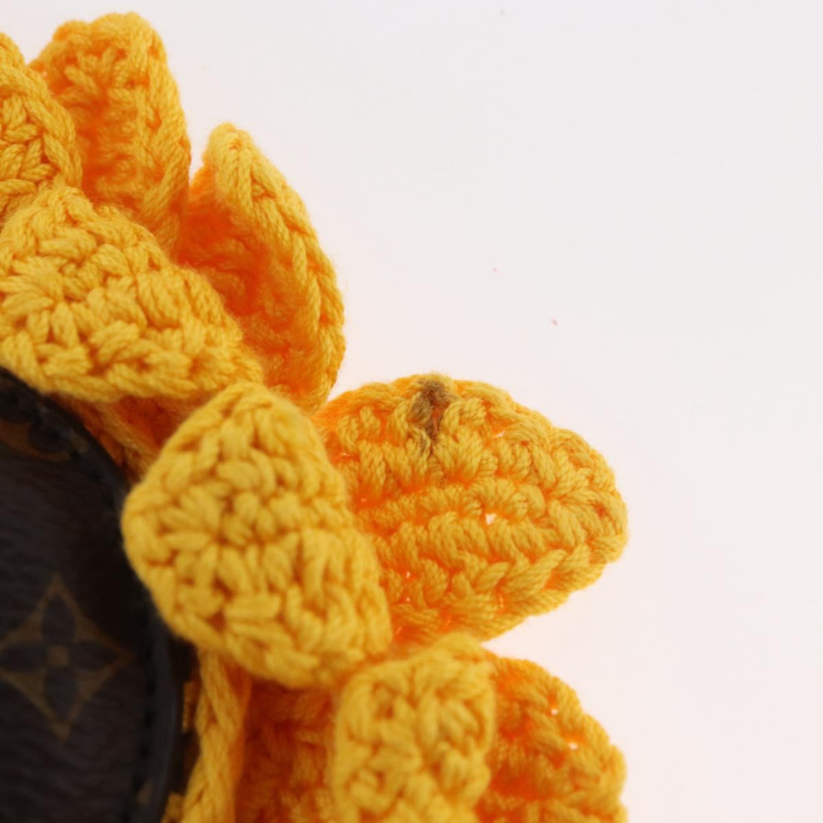 LOUIS VUITTON Monogram Bag Charm Sun Flower Crochet Charm M02581 Auth 179044SM