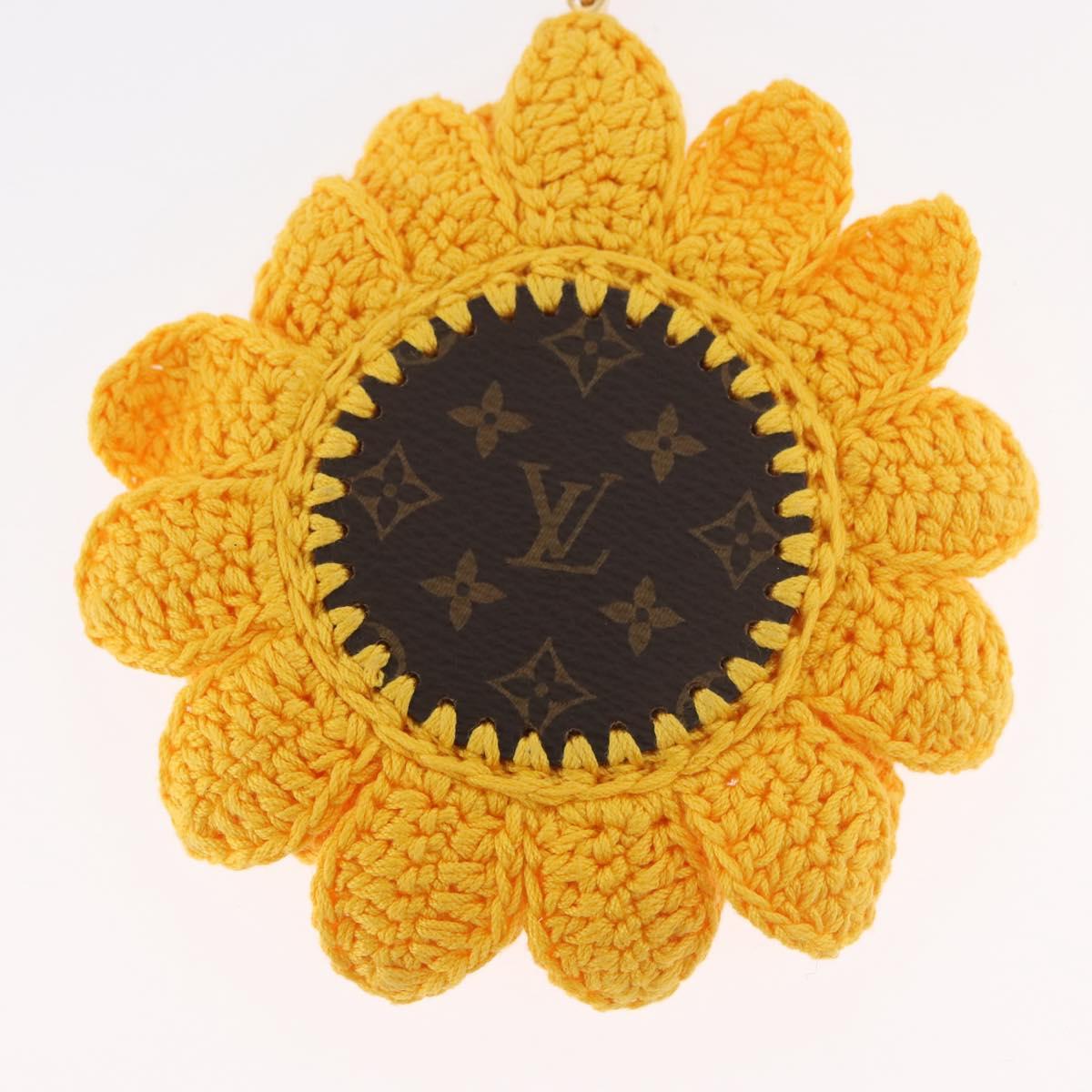 LOUIS VUITTON Monogram Bag Charm Sun Flower Crochet Charm M02581 Auth 179044SM