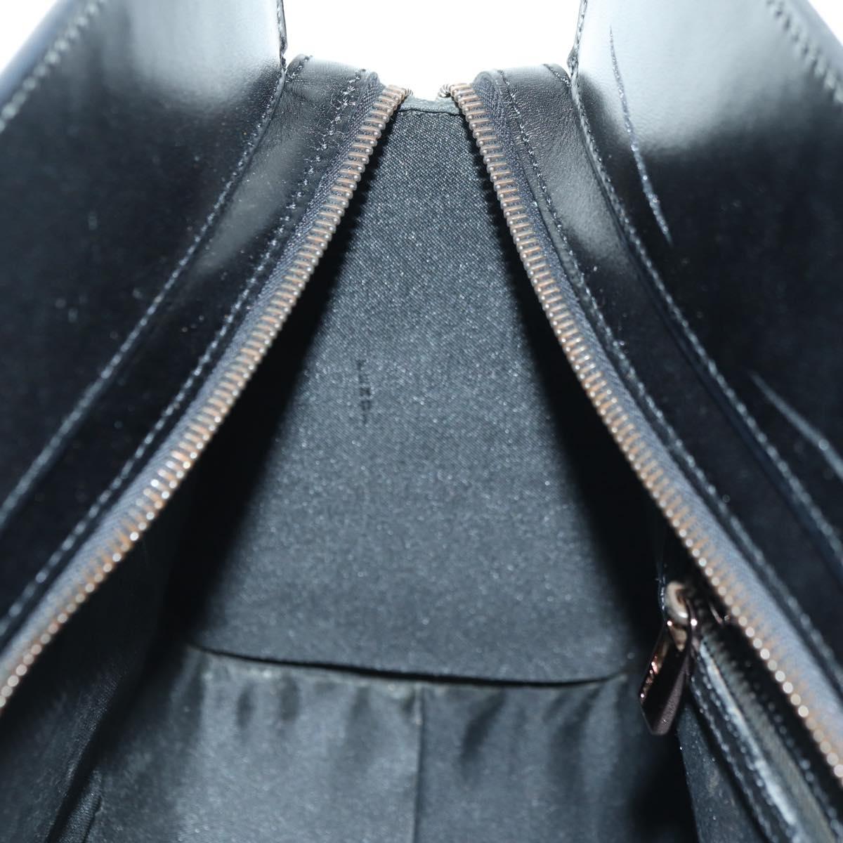 FENDI Zucchino Canvas Hand Bag Brown Silver Auth 179058V