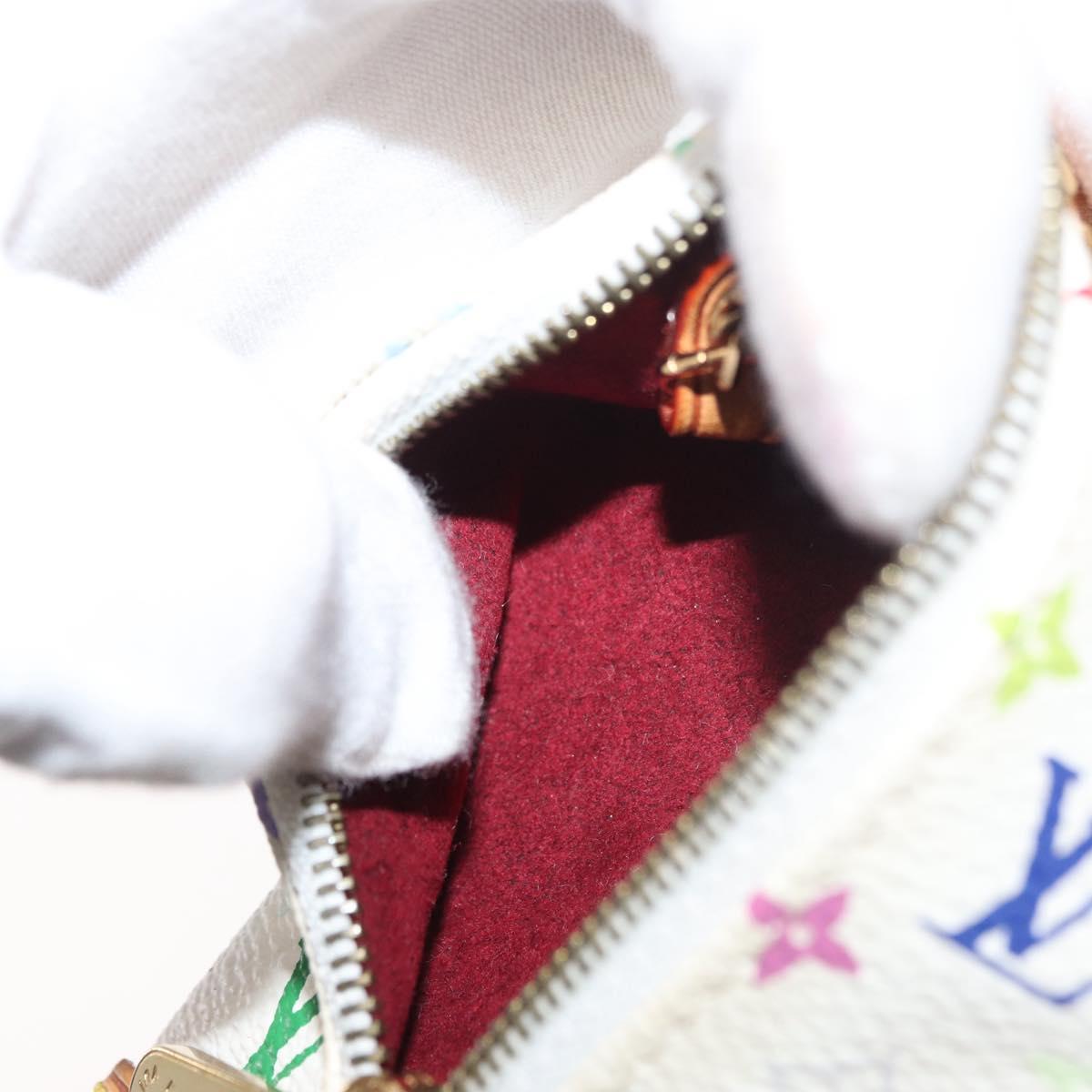 LOUIS VUITTON Monogram Multicolor Berlango Purse White M58028 LV Auth 179065V
