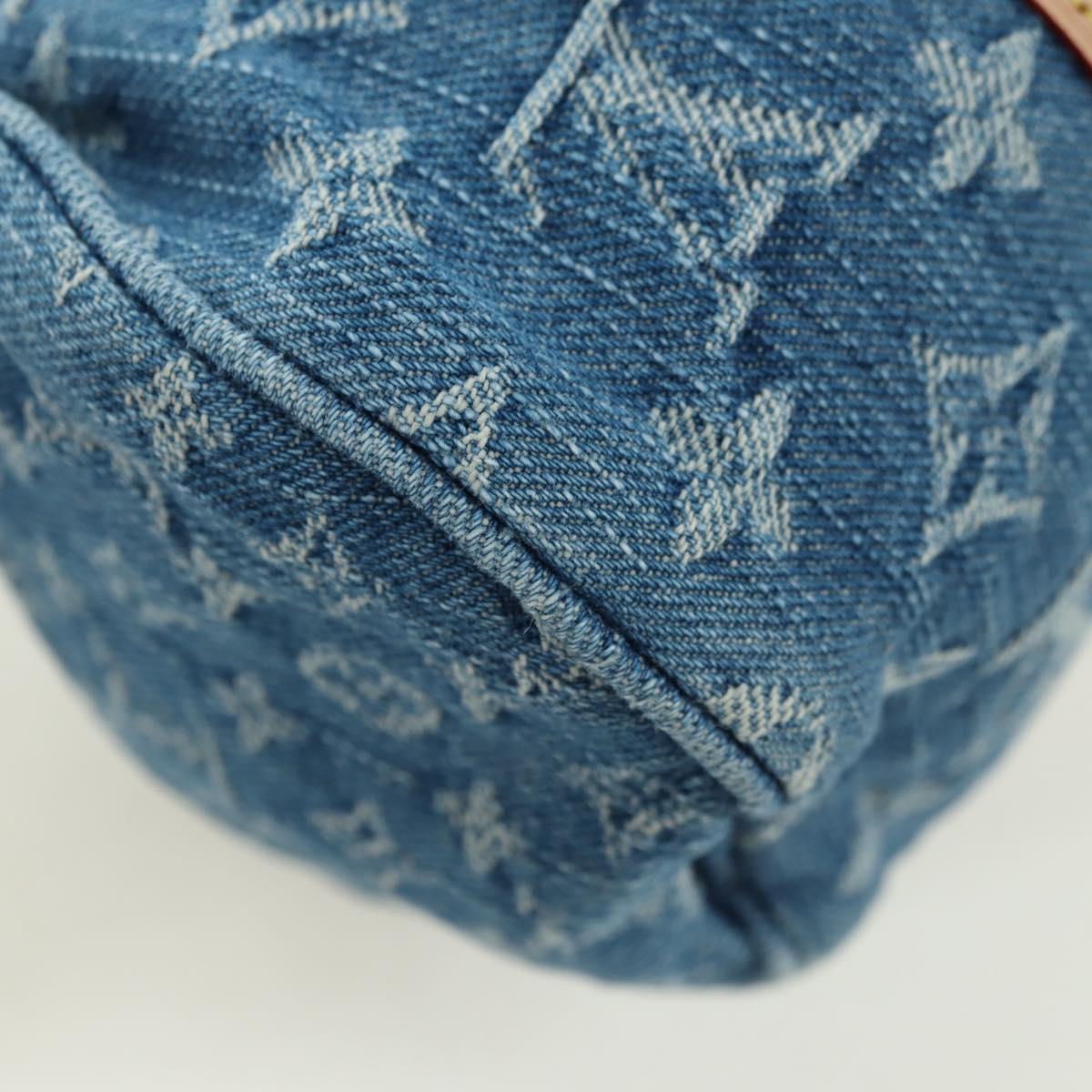 LOUIS VUITTON Monogram Denim Papillon MM Hand Bag Blue M46830 LV Auth 179081SM