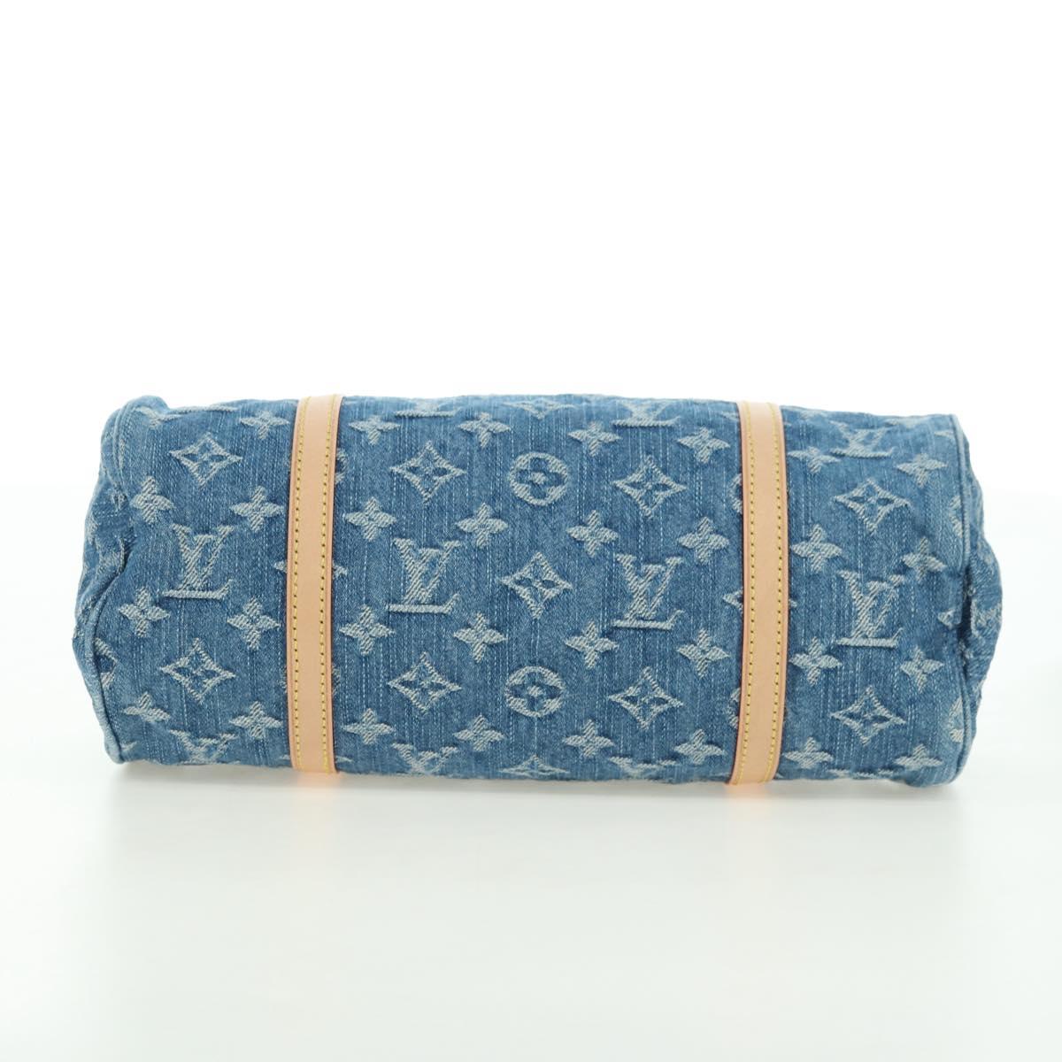 LOUIS VUITTON Monogram Denim Papillon MM Hand Bag Blue M46830 LV Auth 179081SM