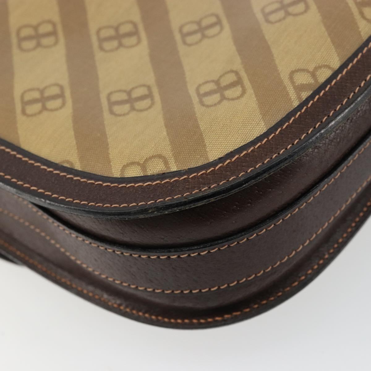 BALENCIAGA Shoulder Bag Coated Canvas Gold Beige Auth 179093A