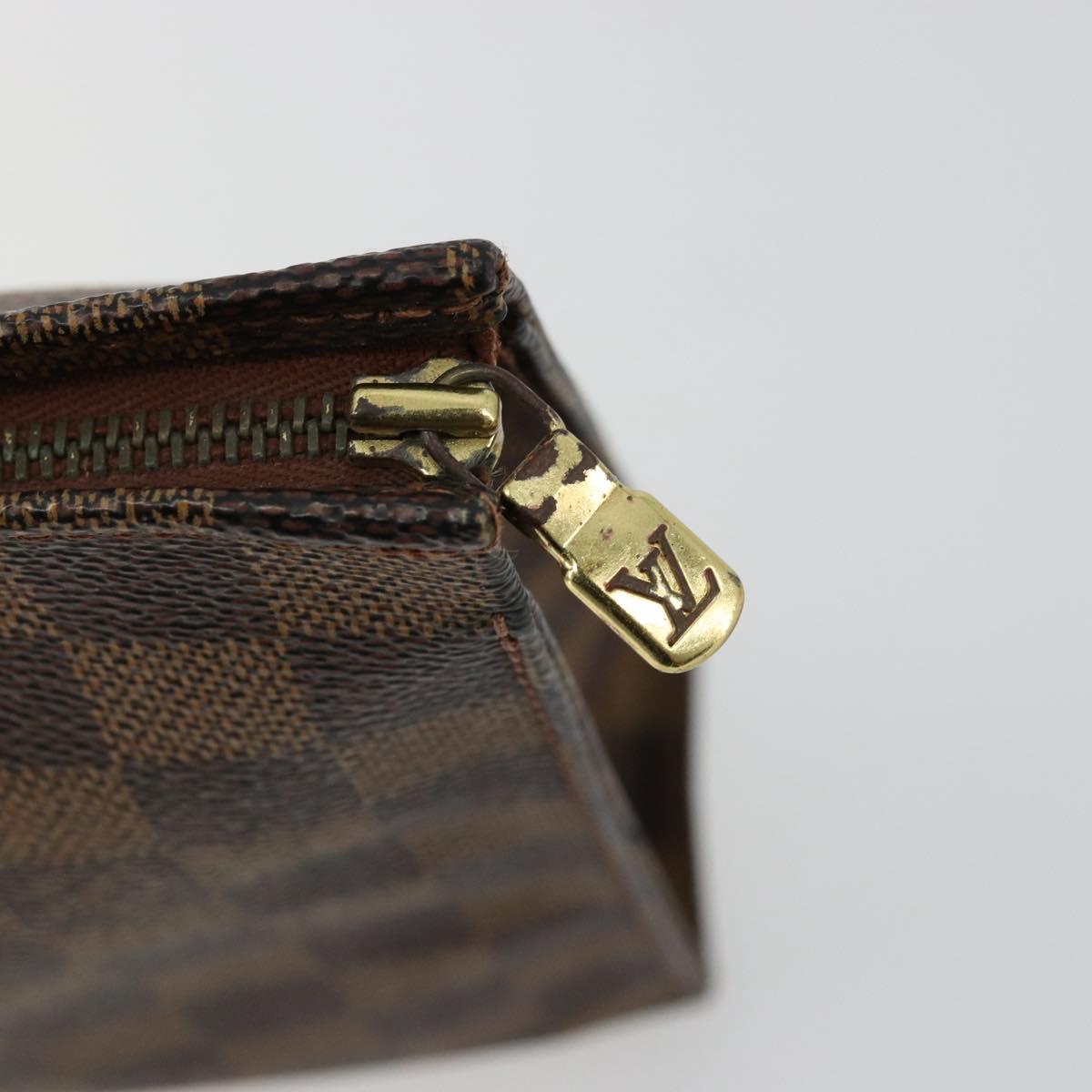 LOUIS VUITTON Damier Ebene Poche Toilette 26 Pouch N47543 LV Auth 179094