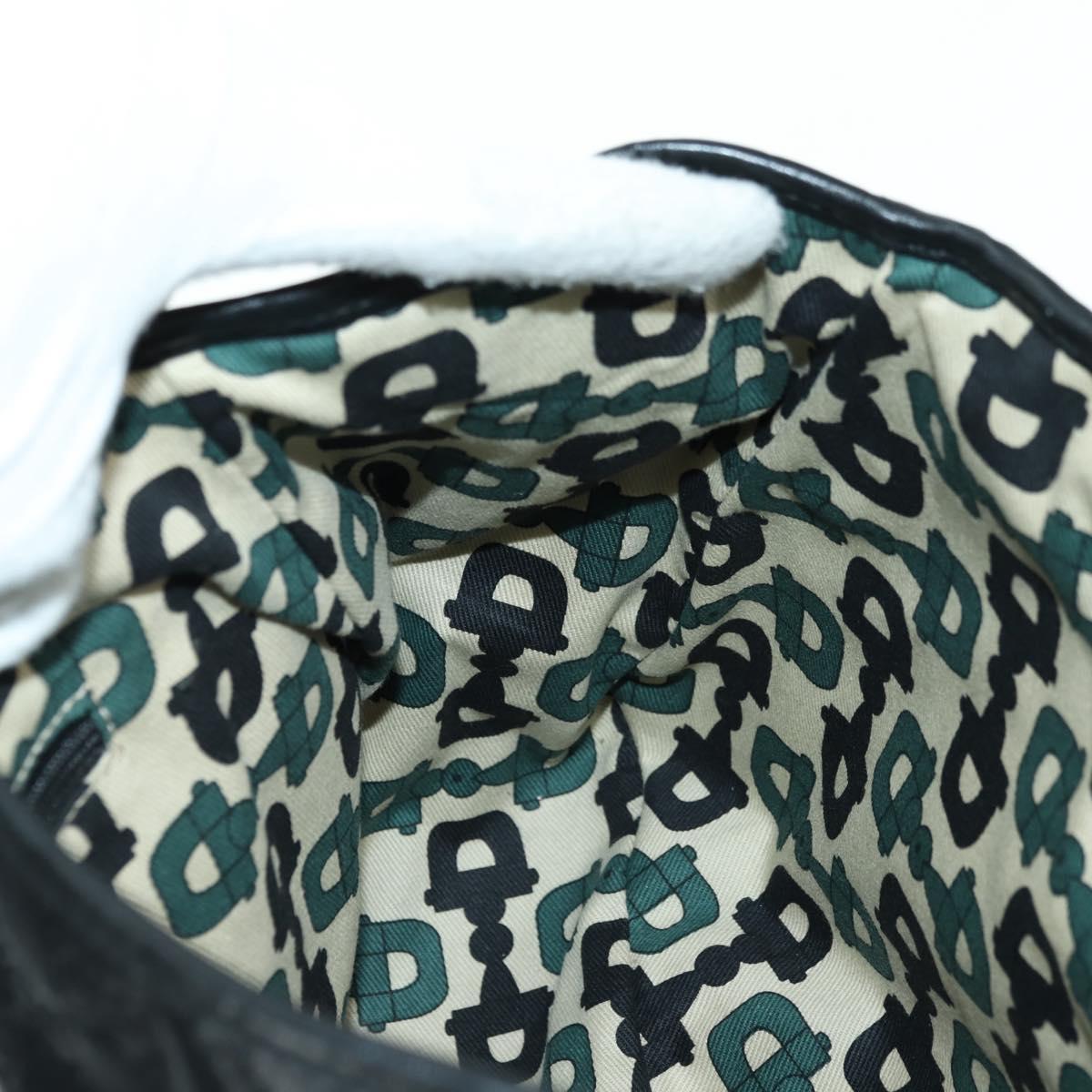 GUCCI Guccissima GG Canvas Abbey Tote Bag Leather Black Gold 130736 Auth 179098V