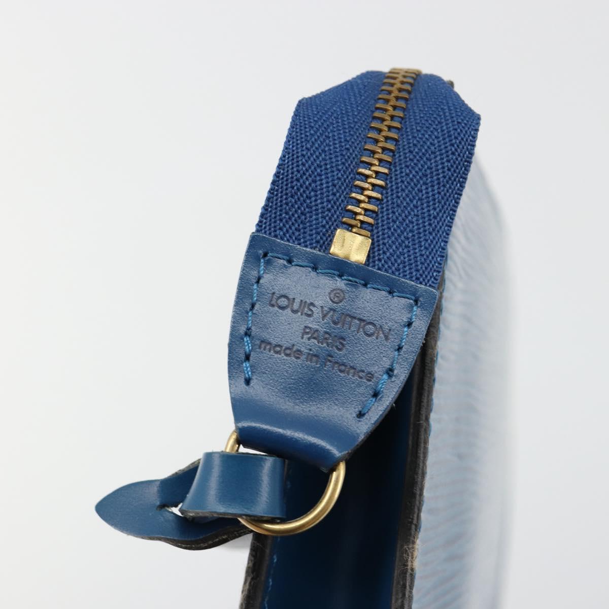 LOUIS VUITTON Epi Pochette Accessoires Pouch Blue M52985 LV Auth 179106A