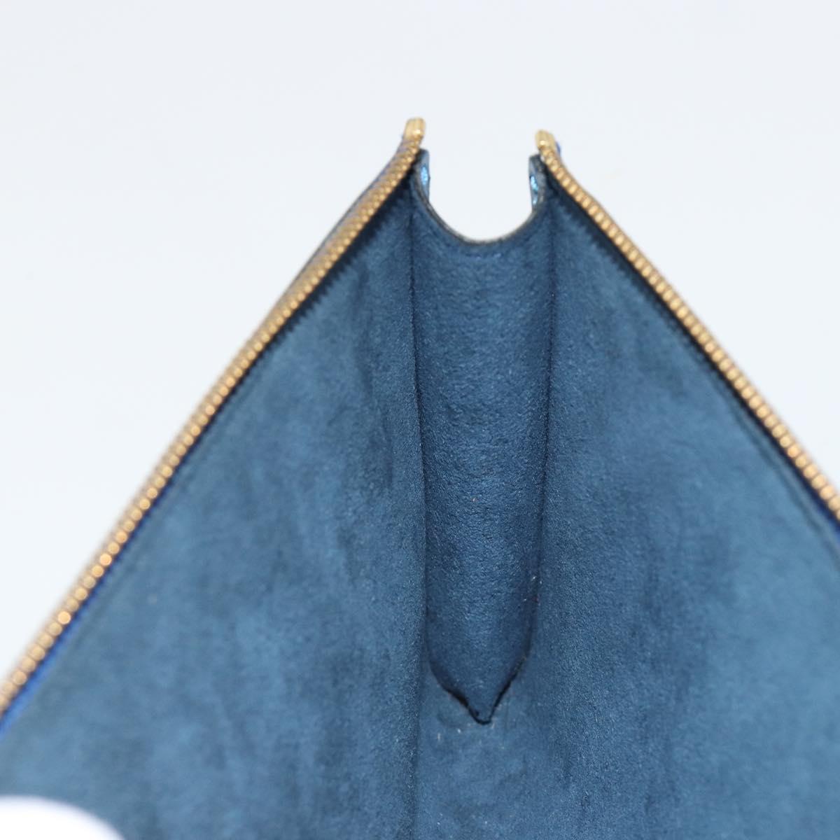 LOUIS VUITTON Epi Pochette Accessoires Pouch Blue M52985 LV Auth 179106A