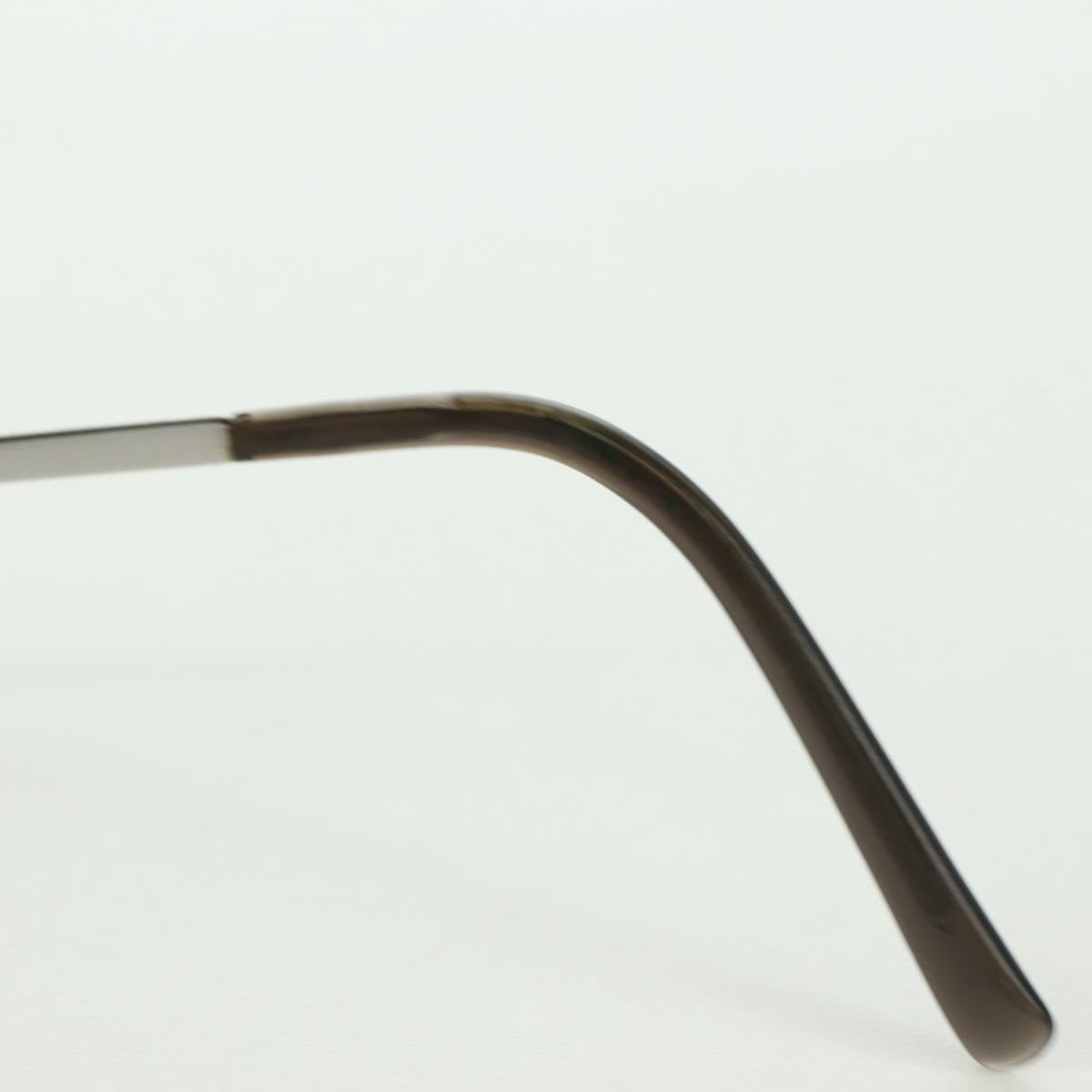 CHANEL COCO Mark Sunglasses metal Silver tone CC Auth 179115V