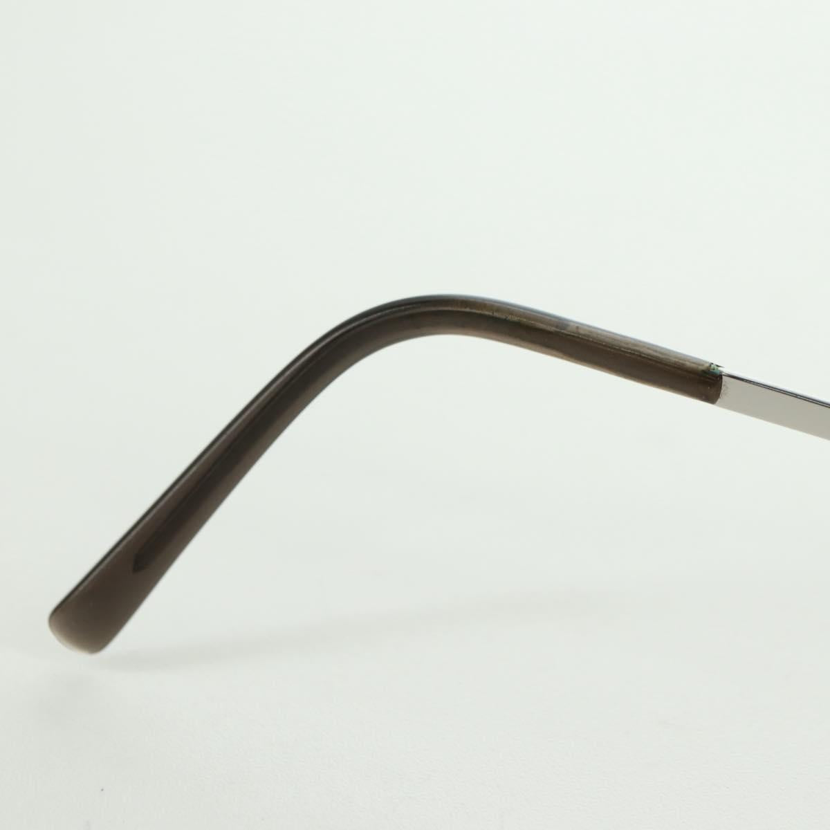 CHANEL COCO Mark Sunglasses metal Silver tone CC Auth 179115V