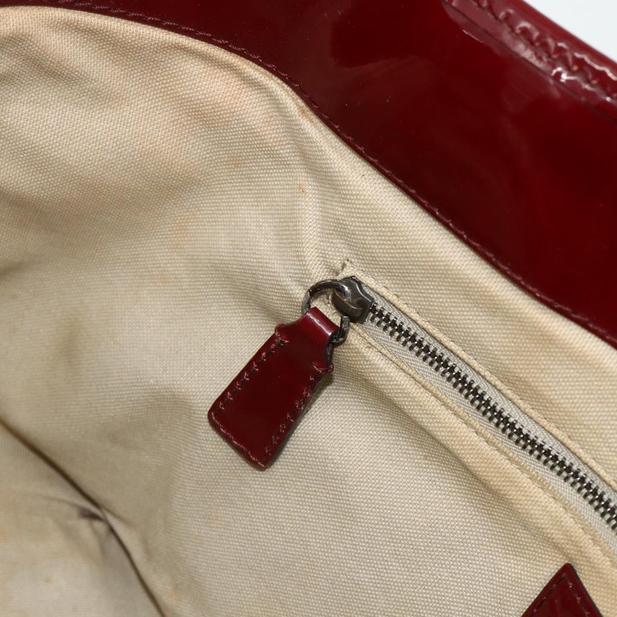 BURBERRY Tote Bag PVC Beige Silver Auth 179142