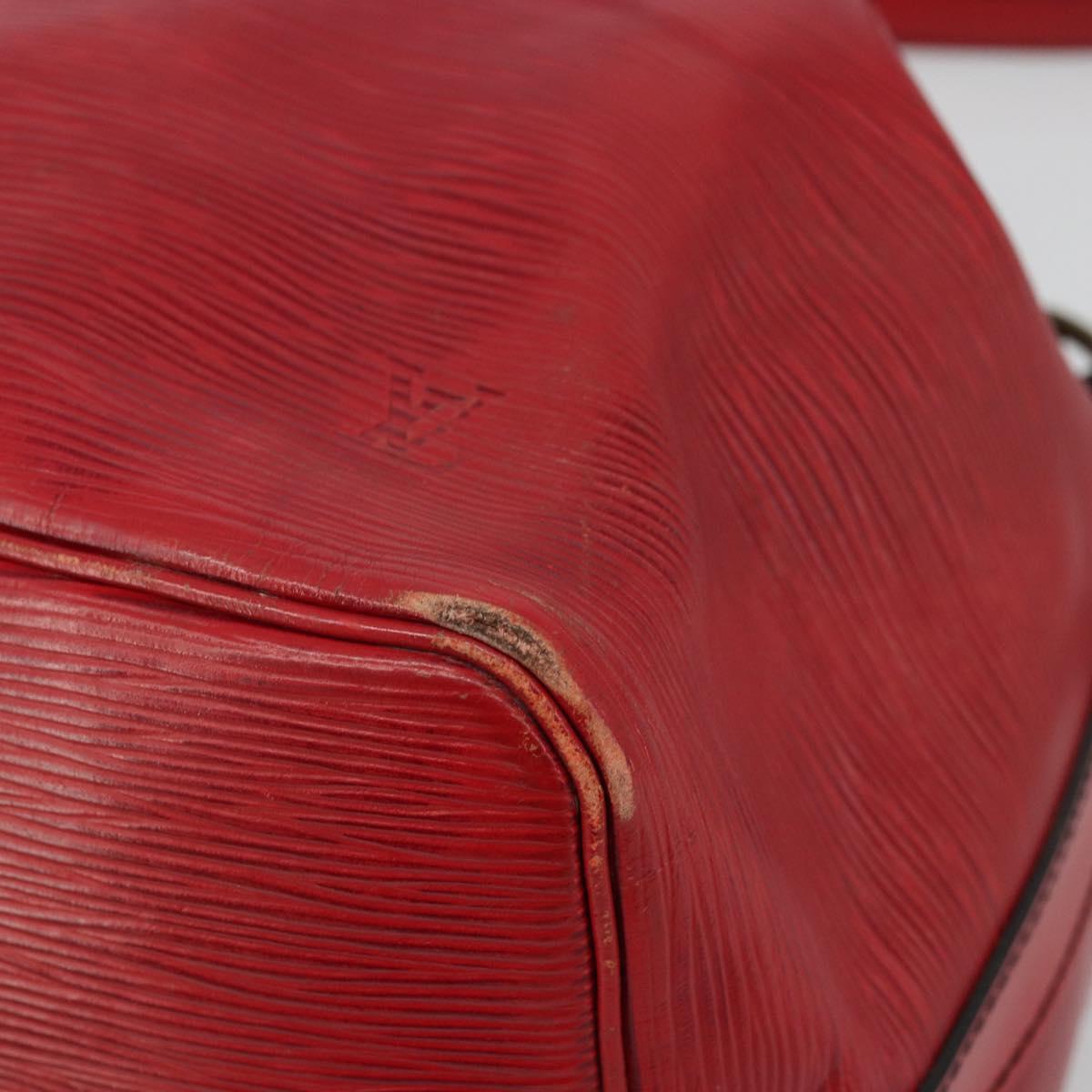 LOUIS VUITTON Epi Petit Noe Shoulder Bag Red M44107 LV Auth 179148